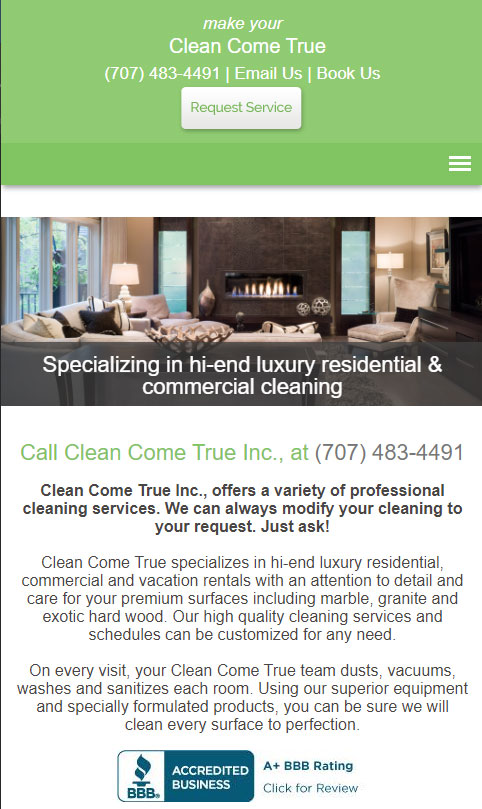 Clean Come True website